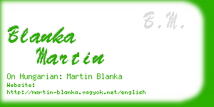 blanka martin business card